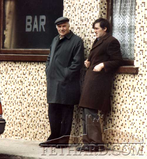 Dan Morrissey and Phil Tobin outside Carrolls Pub, Burke Street.