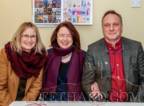 Photographed at the presentation of the Fethard Historical Society's Tipperariana Book of The Year Award for 2019, are L to R: Gwen Cooke, Sandra McInerney and Jorg Mille.