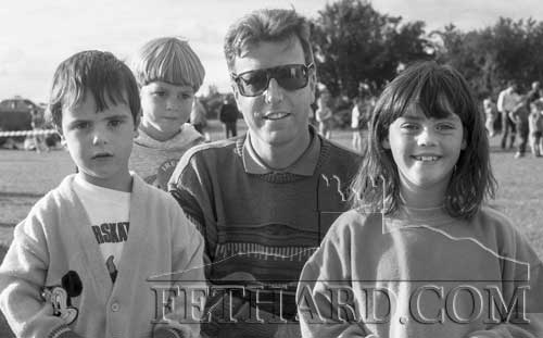 Des Morrissey, Irish Permanent Building Society Clonmel photographed with Alan O'Connor and Evelyn O'Connor at Fethard Community Games on Sunday, August 22, 1993. 