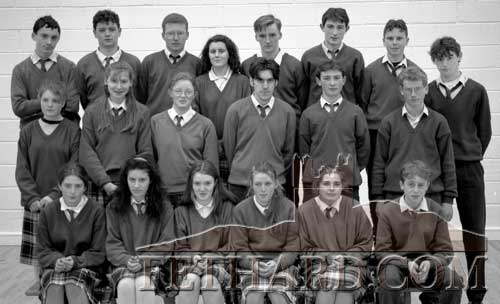 Michelle Nevin photographed with fellow pupils from Presentation Patrician Secondary School who took part in an exchange trip with the Lycee Professionnel in St. Aignan s/Cher in France in 1994.. Back L to R: David Fanning, Stephen Keane, Roger Daly, Lisa McCormack, Liam O’Sullivan, Thomas Bourke, Trevor Spillane and Pádraig Cloonan. Middle: Lee Anne Burke, Áine Cloonan, Laura Doyle, Gary Lonergan, Michael Bourke and Colin Lee. Front: Treasa Doocey, Shona Coen, Deirdre O’Meara, Michelle Nevin, Linda Blake and Jimmy Butler.