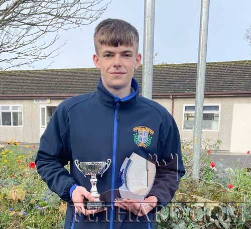 Alex Bradshaw (6th Year) winner of the 2021 Timmy O'Connor Spirit of the School Award