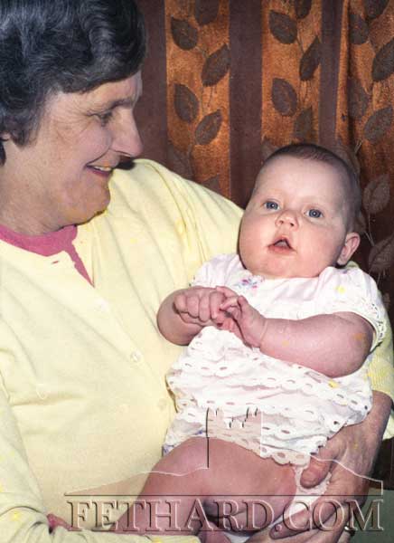 Mary Gunne, The Green,  holding her granddaughter Mary Connolly.