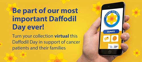 Daffodil day this year will be quite different to previous years. Due to restrictions our usual events are curtailed and we take our collections online. I've set up my JustGiving page to support cancer patients and their families this Daffodil Day on Friday, March 26.
