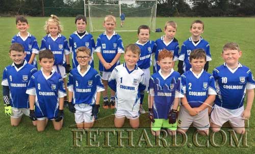 Fethard & Killusty U10 football team winners of South semi-final played against Mullinahone. Front L to R: Harry Kelly, Harry Walsh, Jake Daniels, Harry Aherne, Jack Moloney, Jayden Coffey-Setters, Callum Prout. Back L to R: Cian Connolly, Tristan Byrne, Cillian McCarthy, Kevin Connolly, Adam Ward, Fionn O'Meara and Cian Strappe.  Sam Walsh was absent for photograph.
