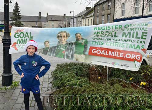 Fionn O’Meara after completing the Goal Mile run on Christmas Day in Fethard. Happy New Year!
