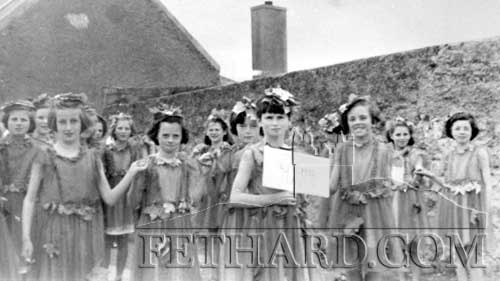 Fethard Carnival Fancy Dress Parade entry, 'Autumn Leaves', includes Carmel O'Rourke, Margaret Coffey, Amy Morrissey, Maura Carey and Pauline Sheehan. Let us know of any others and the year?