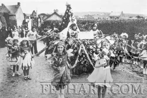 'The Rose' a Presentation Convent children's entry at Fethard Carnival Fancy Dress Parade 1950s
