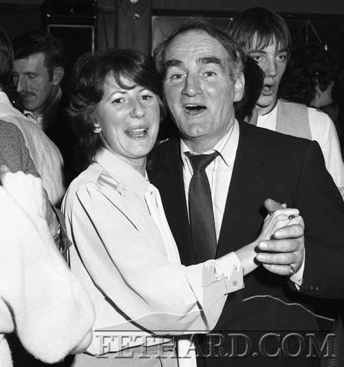 Photographed at Fethard GAA Dinner Dance in Cahir House Hotel on January 28, 1984, are Sally Hayes and Jimmy O’Shea dancing.