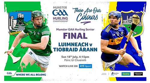The Tipp Team to play Limerick in the Munster Senior Hurling Final in Pairc Ui Chaoimh on Sunday July 18th 2021, at 4.15 pm has been selected as follows: 

 

To Join Tipp Supporters Club please click HERE

