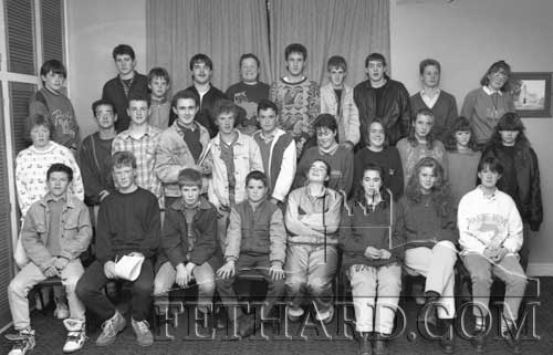 Fethard Foróige Club members photographed at their weekly meeting held in the Tirry Community Centre on Thursday nights (October 1991)