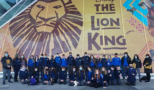 On Wednesday, February 2, Fethard Patrician Presentation Second Year students, accompanied by their teachers, travelled to the Bord Gais Energy Theatre in Dublin, to see 'The Lion King' live stage production.