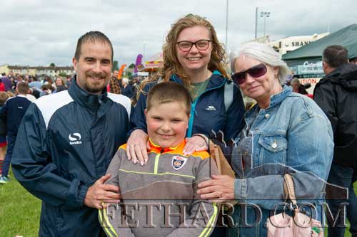 Travelling from Mitchelstown for Fethard Festival Family Fun Day were L to R: Toby and Samantha Fernihough with their son Mackenzie (in front) and Pauline Griffiths (right)