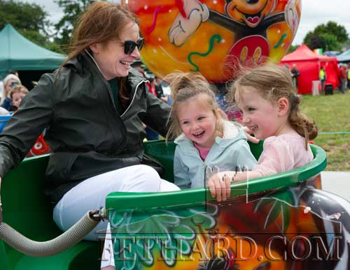 Having great fun on the children's amusement rides at Fethard Family Fun Day