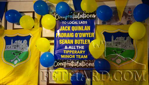 Local Tipperary Minor Hurlers honoured at Butlers Bar, Fethard