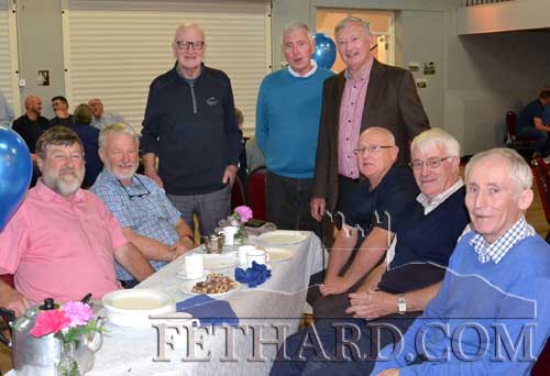 Past Fethard GAA players that travelled back for Jimmy O'Shea's 90th Birthday Party L to R: Noel Byrne, Philip Dillon, Denis Burke, Michael O'Riordan, Davy Fitzgerald, Pierce Dillon, Gerry Leahy and Willie Frewen.