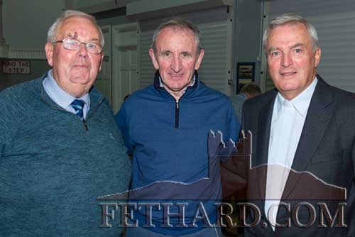 Photographed at the celebration of Jimmy O’Shea’s 90th Birthday in Fethard Ballroom are L to R: Gus Fitzgerald, Willie Barrett and Fr. Liam Everard P.P. 