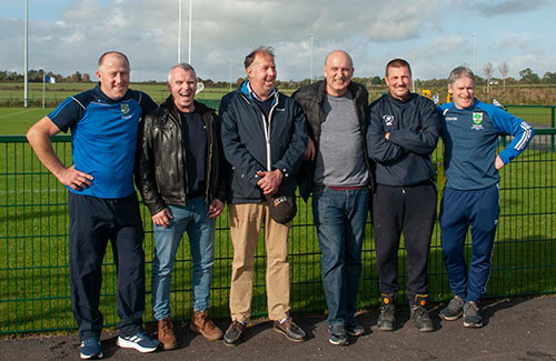 Fethard supporters and former players L to R: Micheál Spillane (team manager), Willie O'Meara, Michael O'Riordan, Brian Burke, Tommy Sheehan and Willie Morrissey.