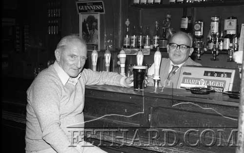 Dick McCarthy and Willie Stapleton chatting in McCarthy's Hotel