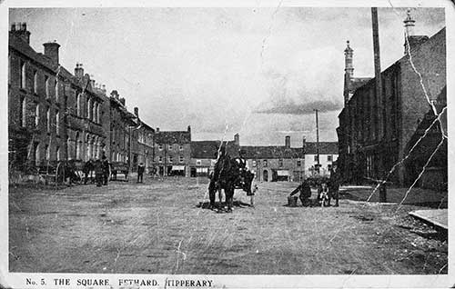 Postcard of Horse and trap on the Main Street, Fethard