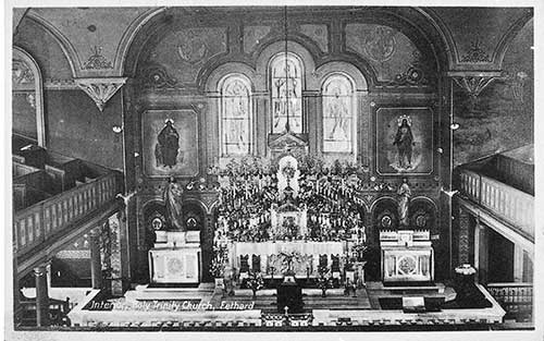 Postcard of the interior of Holy Trinity Parish Church, Fethard. 