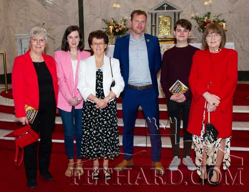 Readers who participated in the Mass of Thanksgiving marking the work of the Presentation Sisters in the parish from 1862-2020. L to R: Patricia Treacy, Michelle Walsh, Margaret Prendergast, Billy Walsh, Mark Hayde, and Mary Hanrahan. Other readers were Triona Morrisson, Dermot O'Donnell and Liam Hayes.