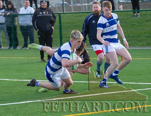 Josef O’Connor scoring Fethard's second try.