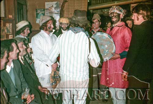 ‘Wrenboys’ in McCarthys Hotel, Fethard, on St. Stephan’s Day 1970s