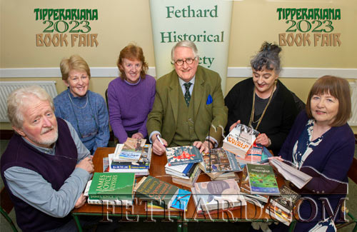 Members of Fethard Historical Society photographed at the launch of this year's Tipperariana Book Fair which takes place in Fethard Ballroom on Sunday, February 12, 2023, from 12 noon to 4.30pm. This is a welcome return for book lovers and dealers all over Ireland who are looking forward to travelling to Fethard after an absence of two years due to Covid restrictions. L to R: Terry Cunningham, Mary Healy, Catherine O'Flynn, Michael Mallon, Pat Looby and Mary Hanrahan.