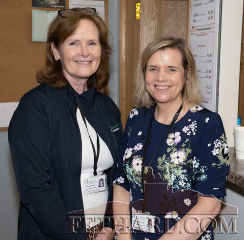 Photographed at the 'Welcome Event' for Ukrainians held in Fethard Ballroom on Wednesday, July 26 are L to R: Kathleen Vickers (South Tipperary Development CLG), and Deirdre O'Dwyer (South Tipperary Development CLG).
