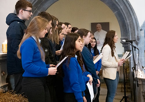 School choir singing at the Patrician Presentation Secondary School's Christmas Celebration held at the Augustinian Abbey, Fethard, on Friday, December 15.
