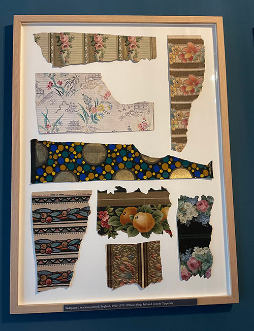 An interesting artefact with a definite Fethard connection spotted in Doneraile Court, was a framed selection of 20th century machine-printed wallpaper fragments which came originally from O’Shea’s shop on Burke Street, Fethard – the home of Ned O'Shea – captain of the Tipperary Team that played on Bloody Sunday, November 21, 1920.