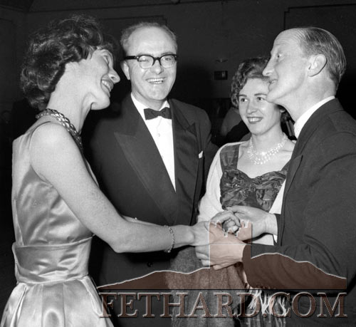 Group photographed at the annual Hunt Ball L to R:Kathleen McCormack, Frank O'Sullivan, ?, and Davy McCormack, Killenaule.
