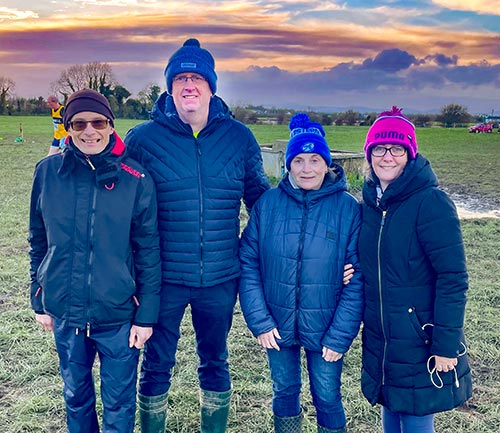 Fethard Athletic Club members photographed at the Munster Senior Cross Country Championships held on Sunday, November 12, at the Turnpike, Two-Mile Borris. L to R: Fintan Rice, John Hurley, Theresa Hurley and Susan Laste.