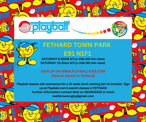 Starting up this Saturday, October 14, at Fethard Town Park is 'PLAYBALL' – a fantastic opportunity for your child to get out and have some fun all in the safe environment.
