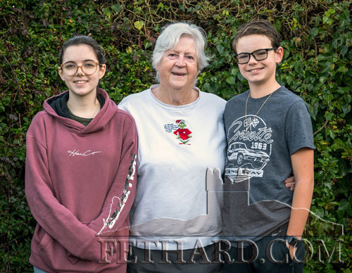 Nan Smith (née Sayers) photographed with her granchildren Taylor and Rocco Christiansen from Tucson Arizona on a visit to her hometown. Nan last visited Fethard 14 year ago and this was her first time since 1969 to be home at Christmas.