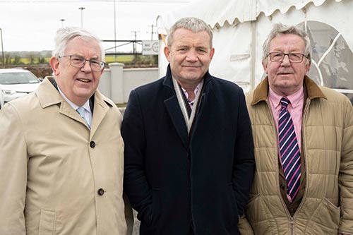 L to R: Denis Holland, Senior Engineer, Ruairi Boland, Senior Executive Engineer, Tipperary Co. Council, and Martin Morris, contractor for the development of Fethard Lawn Cemetery.