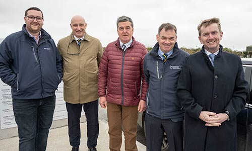 L to R:  Cllr. Mark Fitzgerald, Leas Cathaoirleach,  Cllr. Michael Brennan, Carrick-on-Suir MD, Cllr. John Carroll, Cathaoirleach of Tipperary Co. Council, Cllr. David Dunne, Cathaoirleach Carrick-on-Suir MD, and Deputy Michael Murphy TD, 